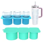 Silicone Ice Molds With Lid For Stanley Tumblers Cups Can Making 3 Hollow Cylinders - Image 2