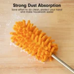 Household Telescopic Extended Stainless Steel Chenille Duster - Image 5