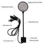 5W Fish Tank LED Clip Light USB Plug Lighting Aquarium Translucent Aquatic Plants Lamp - Image 5