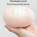 Sunflower Suction Cup Shower Ball Scrubbing Back Bathing Towel - Image 3