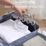 Foldable 5-Hole Clothes Hanging Rack Traveling Portable Clothing Hooks - Image 6