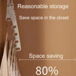 Foldable 5-Hole Clothes Hanging Rack Traveling Portable Clothing Hooks - Image 7