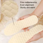1pair Wool Winter Soft Anti-Odor Latex Warm Thick Padded High Elastic Shock Absorbing Insoles - Image 6