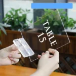 Acrylic Place Card Holders Table Numbers Postcard Picture Display Stand - Image 5