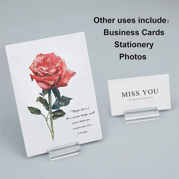TBD06046553_B5.webp Acrylic Place Card Holders Table Numbers Postcard Picture Display Stand - Image 6