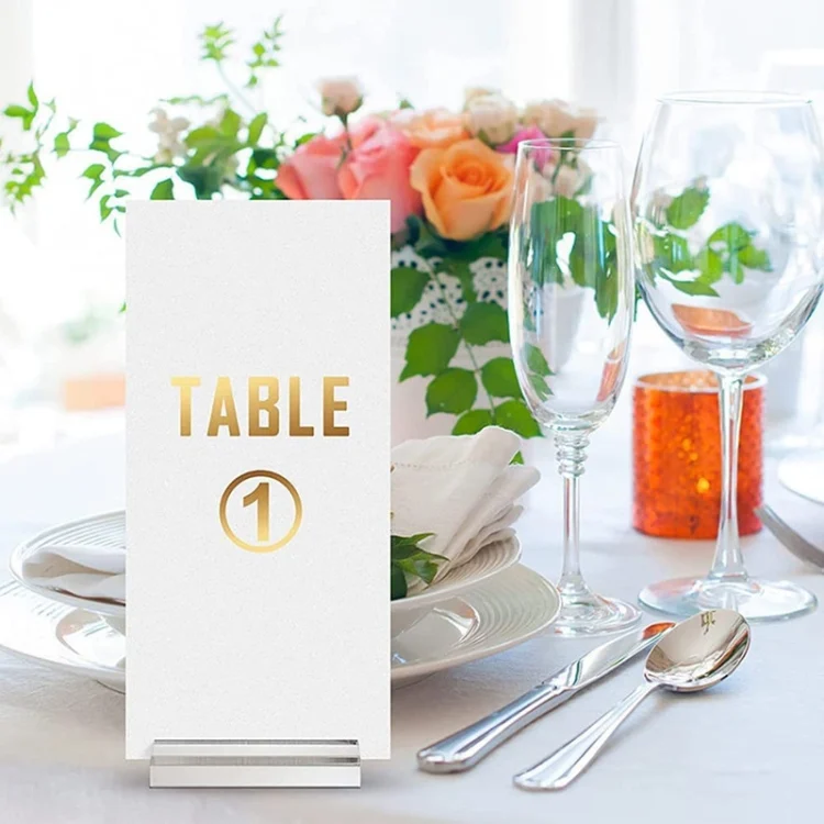 TBD06046553_B6.webp Acrylic Place Card Holders Table Numbers Postcard Picture Display Stand - Image 7