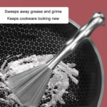 304 Thickened Lengthened Steel Wire Pot Brush Stainless Steel Cleaning Brush For Kitchen - Image 3