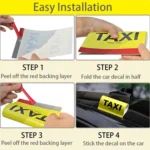 TAXI Washed Mark Label Car Personalized Decorative Stickers - Image 8