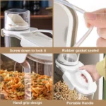 Plastic Sealed Grains Container Dry Food Storage Bin with Measuring Cup Pouring Spout - Image 6