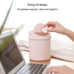 Mini Flip Lid Desktop Trash Can Student Dormitory Living Room Cute Storage Bucket - Image 6