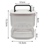 Kitchen Wet And Dry Separate Pickle Jar Plastic Wet And Dry Dispenser Hourglass Can - Image 11
