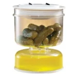 Kitchen Wet And Dry Separate Pickle Jar Plastic Wet And Dry Dispenser Hourglass Can - Image 2