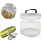 Kitchen Wet And Dry Separate Pickle Jar Plastic Wet And Dry Dispenser Hourglass Can - Image 3