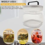 Kitchen Wet And Dry Separate Pickle Jar Plastic Wet And Dry Dispenser Hourglass Can - Image 8