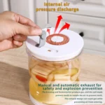 Kitchen Wet And Dry Separate Pickle Jar Plastic Wet And Dry Dispenser Hourglass Can - Image 10