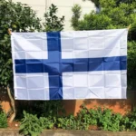 90 x 150cm Finnish Flag No. 4 Polyester Flag - Image 5