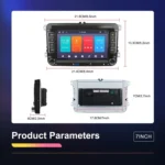 For Volkswagen/Skoda 1+32G Player Large Screen Carplay Android Navigation Reversing Camera Integrated Machine - Image 14