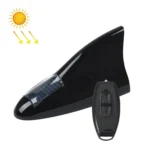 Solar Remote Control Signal Radio Shark Fin Antenna Anti-Tailgating Roof Warning Light