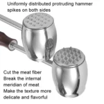 304 Stainless Steel Beef Hammer Thickened Solid Knocker Kitchen Double Sided Meat Looser - Image 4