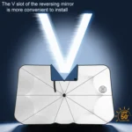 Car Front Gear Opening Style Insulated Sun Protection Parasol - Image 4