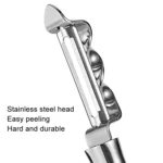 304 Stainless Steel Paring Knife Multifunctional Peeler Fruit and Vegetable Scraper - Image 5