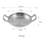 Thickened Stainless Steel Double Ears Pan Seafood Rice Pan Fried Chicken Tray - Image 9