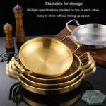 Thickened Stainless Steel Double Ears Pan Seafood Rice Pan Fried Chicken Tray - Image 7