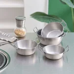 304 Stainless Steel Thickened Double Ear Soup Bowl Snack Bowl Fried Chicken Bowl - Image 9