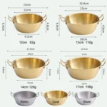 304 Stainless Steel Thickened Double Ear Soup Bowl Snack Bowl Fried Chicken Bowl - Image 2