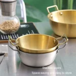 304 Stainless Steel Thickened Double Ear Soup Bowl Snack Bowl Fried Chicken Bowl - Image 5