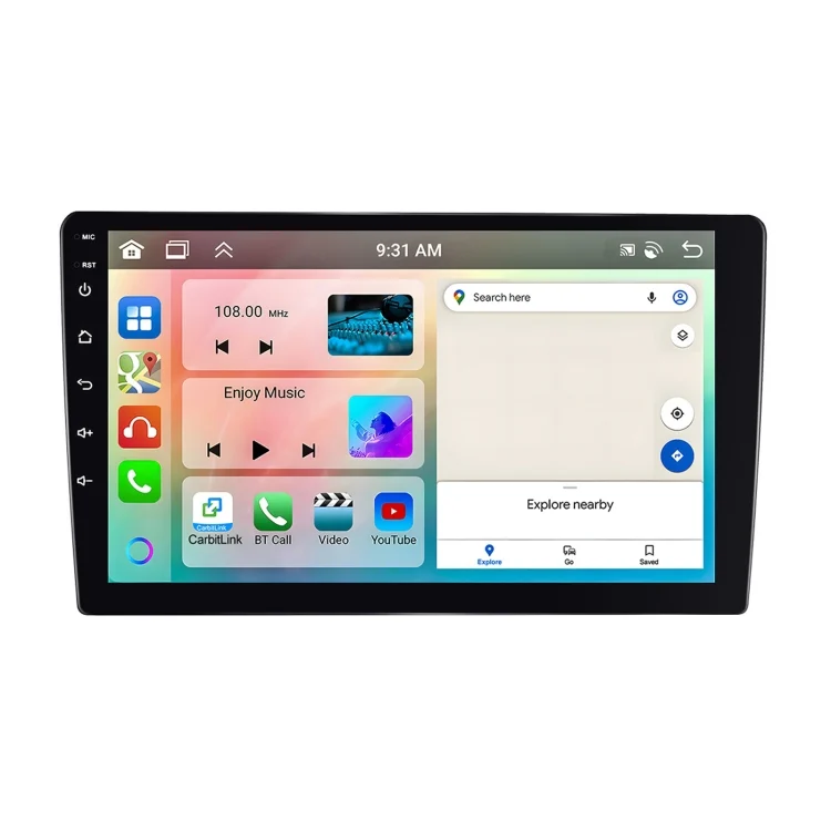 6+128G Android Universal HD Large Screen Car Bluetooth Player Android GPS Navigation Integrated Machine