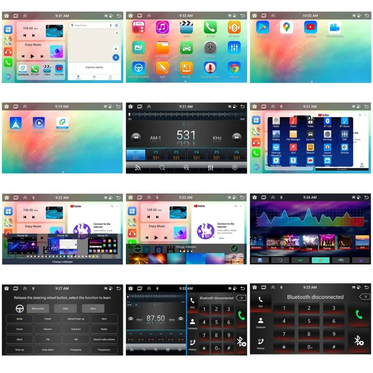 TBD06046900_B18.webp 6+128G Android Universal HD Large Screen Car Bluetooth Player Android GPS Navigation Integrated Machine - Image 19