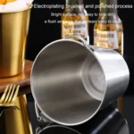 304 Stainless Steel Handheld Ice Bucket Bar Beer Chill Bucket Chips Milk Tea Snacks Barrel - Image 5