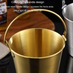 304 Stainless Steel Handheld Ice Bucket Bar Beer Chill Bucket Chips Milk Tea Snacks Barrel - Image 7