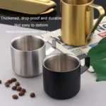 304 Stainless Steel Double Layer Insulated Mug Children Drop-proof Water Cup Coffee Mug - Image 5