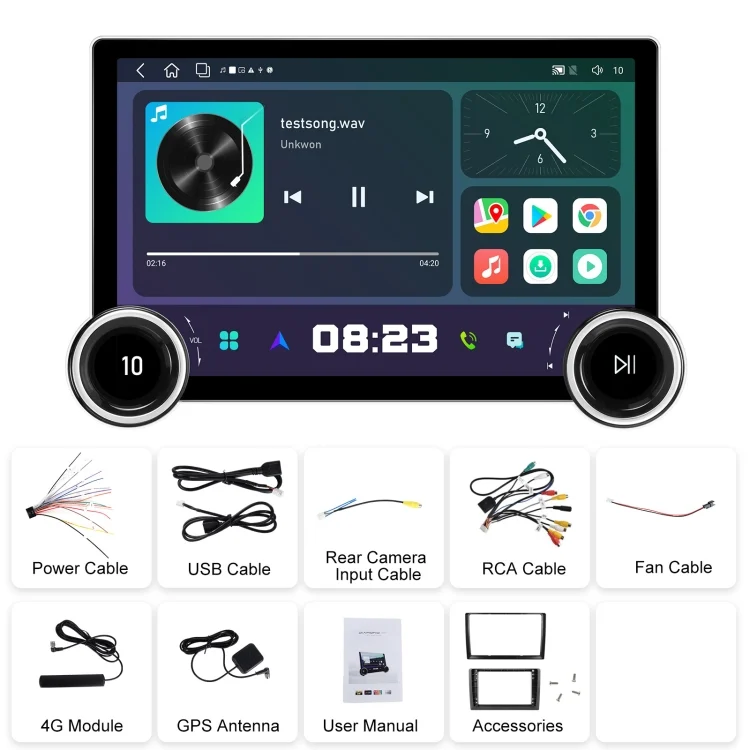 TBD06046922_B14.webp 11.8 Inch 4+64G Dual Knob Player Android Large Screen Navigation Wireless CarPlay Reversing Image - Image 15