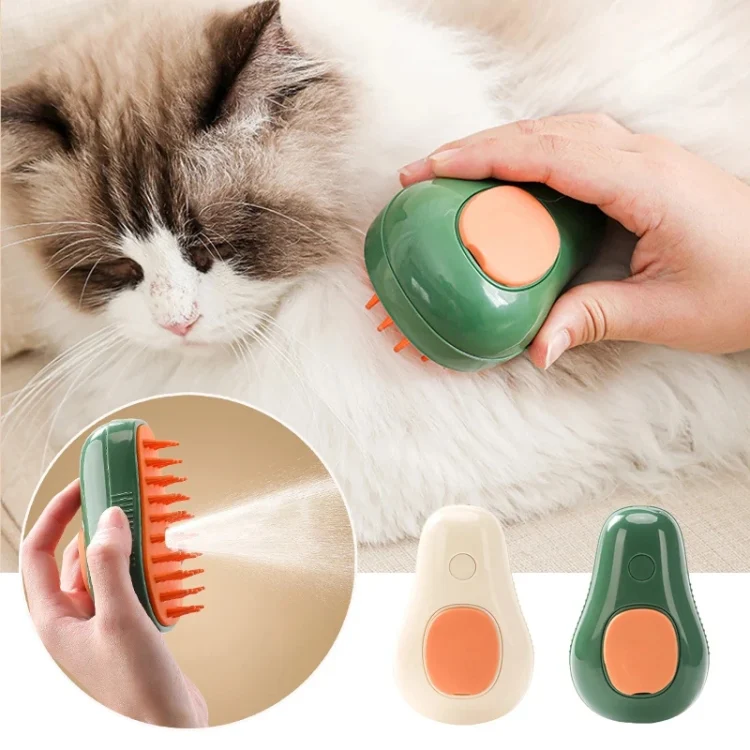 TBD06046947_B1.webp Pet Spray Steamy Brush Cat Dog Grooming Massage Comb - Image 2