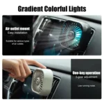 F11 Car USB Colorful Gradient Light Cooling Fan Automotive Interior - Image 7