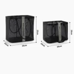 Mesh Toiletry Bag Basket Drainable Bath Bag Foldable Large Open Tote Bag - Image 3