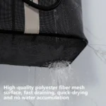 Mesh Toiletry Bag Basket Drainable Bath Bag Foldable Large Open Tote Bag - Image 6