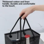 Mesh Toiletry Bag Basket Drainable Bath Bag Foldable Large Open Tote Bag - Image 7