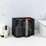 Mesh Toiletry Bag Basket Drainable Bath Bag Foldable Large Open Tote Bag - Image 8