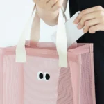 Mesh Portable Beach Bag with Cute Eyes Swimming Toiletry Storage Packet - Image 6