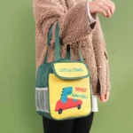 Portable Lunch Bag Bento Box Carrying Case Cute Cartoon Insulated Picnic Bag - Image 6