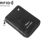 RFID Anti-theft Large Capacity Zipper Passport Bag Multifunctional Travel Document Storage Bag