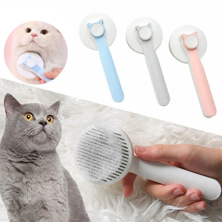 TBD06047007_B1.webp Pet Self-cleaning De-fluffing Needle Comb For Cats Cleaning Grooming Hair Removal Comb - Image 2