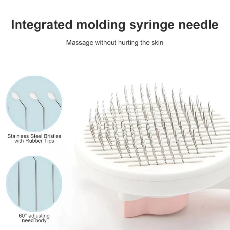 TBD06047007_B2.webp Pet Self-cleaning De-fluffing Needle Comb For Cats Cleaning Grooming Hair Removal Comb - Image 3