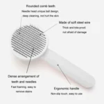 Pet Self-cleaning De-fluffing Needle Comb For Cats Cleaning Grooming Hair Removal Comb - Image 4
