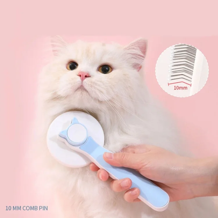 TBD06047007_B6.webp Pet Self-cleaning De-fluffing Needle Comb For Cats Cleaning Grooming Hair Removal Comb - Image 7