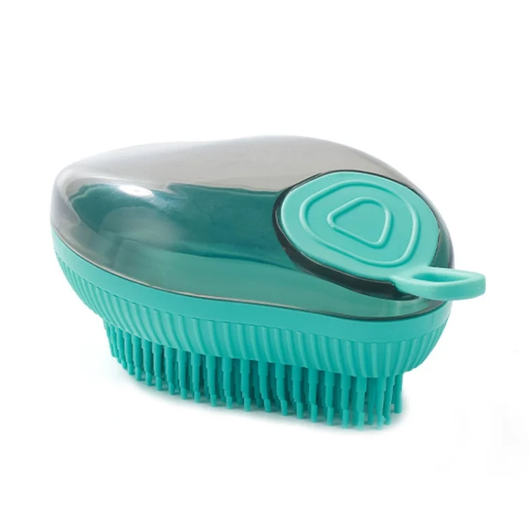 Dog Cleaning Supply Fillable Shower Gel Type Cats Dog Massage Bathing Brush